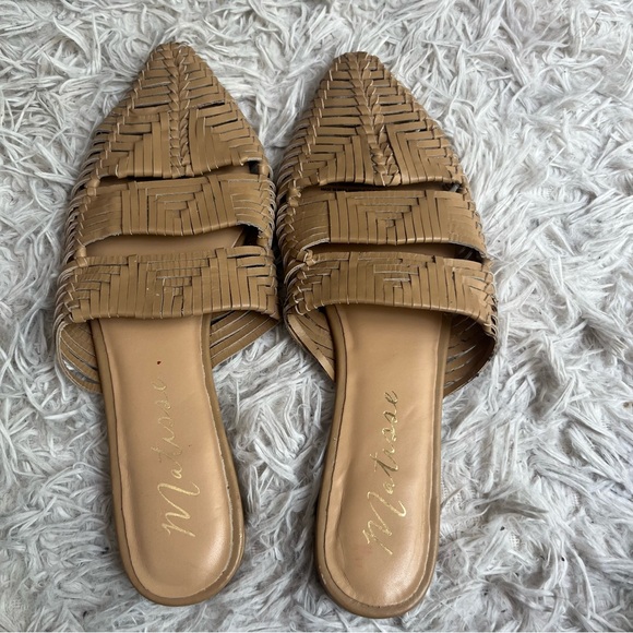 ANTHROPOLOGIE MATISSE WOVEN EAST END SLIDES SLIP ON MULES SZ 9 NEUTRAL - Picture 7 of 16
